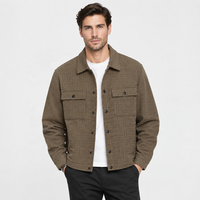 Veste Chemise Homme Personnalisée OEM, Grande Taille Décontractée à Manches Longues pour l'Automne, Vêtement d'Extérieur Léger et Tendance en Gros