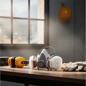 Máscara de Gás Semifacial 6200, Respirador Químico, Uso Industrial, Reutilizável, Silicone, Filtro Duplo, Válvula de Respiração, Baixa Pressão de Respiração, 3 Anos de Uso - Product Image 3