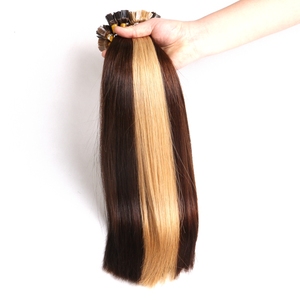 Commercio all'ingrosso di fabbrica raw cambogian i tip hair extensions capelli umani 22 pollici pre bonded double drawn italian keartin hair vendor - Product Image 4