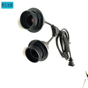 <b>E27</b> <b>Lamp</b> <b>Holder</b> With Switch Power Cord 10A 250V Indoor Lighting Fixture Base Plastic Screw Type Bulb <b>Holder</b> - Product Image 1