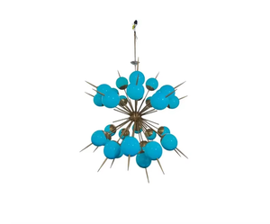 Lámpara de Techo Sputnik Vintage en Latón Dorado y Metal con Iluminación LED Regulable, Estilo Retro de los Años 50 para Decoración de Hogar u Oficina - Product Image 1