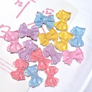 Wholesale Fluorescent 3D Resin Nail Charms Luminous Gradient Flower Manicure Jewelry Accessories For Nail Art Decoration