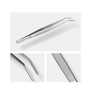 Kit per esame odontoiatrico con 5 strumenti in acciaio inox TeethScaler spatola per impugnatura a specchio sonda/pinzette/cucchiaio chirurgico - Product Image 4