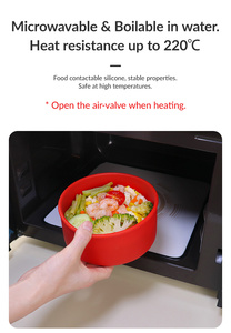 Boîte à lunch en silicone de qualité alimentaire, personnalisée, nouvelle, résistante à la chaleur, réutilisable, étanche, adaptée au micro-ondes et au congélateur, pour fruits, 2026 - Product Image 6
