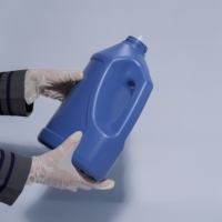 Jerigen Plastik HDPE Persegi 3,2L Grosir, Jerigen Deterjen Kimia Dengan Tutup untuk Kemasan Minuman, Kosmetik