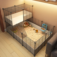 Cage/stylo d'intérieur pour lapin Corgi Maison pour chien et chat Lit en métal Cage pour chien/chat avec plateau pour petits et moyens chiens