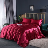 Parure de lit en soie confortable de fabrication artisanale, draps de luxe, ensemble de literie