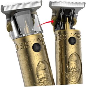 Tondeuse à Cheveux Sans Fil Vintage T9 Professionnelle pour Homme – Rasoir Électrique Métallique pour Coiffeur - Product Image 4