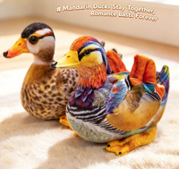 Peluche douce en forme de canard, poupée mandarin avec doublure en maille, anti-stress, brodée, décoration de chambre, oreiller de canapé pour chambre d'enfant, cadeau d'anniversaire