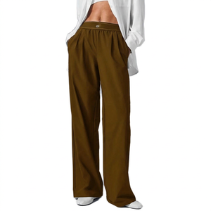 <span class=keywords><strong>Pantaloni</strong></span> Casual da Donna Vintage Traspiranti <span class=keywords><strong>con</strong></span> Cerniera e <span class=keywords><strong>Cintura</strong></span> a Vita Alta Rosa Primaverili - Product Image 6