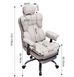 Chaise <span class=keywords><strong>de</strong></span> bureau <span class=keywords><strong>de</strong></span> direction <span class=keywords><strong>ergonomique</strong></span> confortable en cuir PU à dossier haut pivotant <span class=keywords><strong>de</strong></span> conception moderne, soutien lombaire, soulagement des douleurs du bas du <span class=keywords><strong>dos</strong></span> - Product Image 4