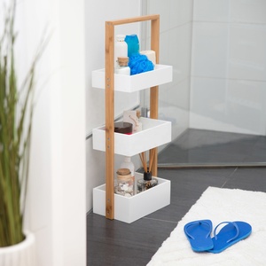 Custom Bathroom Shelf Caddy Corner <strong>Shower</strong> Standing <strong>Shelving</strong> with 3 Baskets - Product Image 2