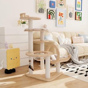 <span class=keywords><strong>Extra</strong></span> Grote Houten Toren Hoog Multi-Level Stabiel Appartement Voor Grote Katten Multifunctioneel Kattenmeubilair Activiteitengebouw - Product Image 6