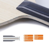 Raquette de ping-pong professionnelle 5+2 en fibre de carbone pour une vitesse explosive