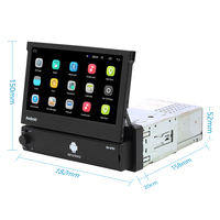 Car DVD Player GPS Sistema de Navegação Multimédia 7 Universal Polegadas 1 Din MP5 Auto Unidade de Cabeça de Rádio Retrátil MP5 Jogador
