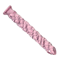 Ninghao Plug urétral en verre fileté rose court, diamètre 5-12mm, jouet pour adultes pour entraînement de couple