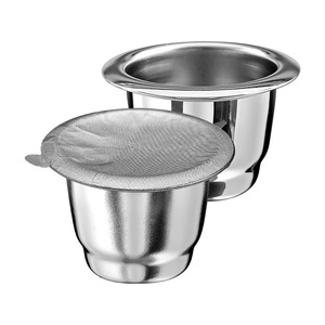 Cápsula de café de acero inoxidable 304 al por mayor, cubierta de papel de aluminio compatible con Nestlé, filtro de café reciclable y reutilizable - Product Image 5