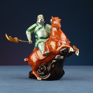 Figura Coleccionable de Guan Yu, Cinco Generales Tigre del Mundo de Cobre, Estatuilla Decorativa para Hogar u Oficina, Regalo - Product Image 1