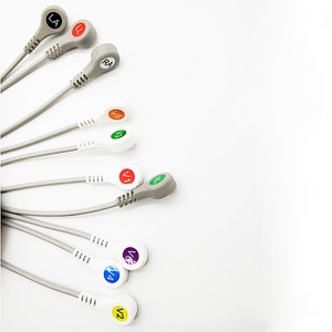 สายเคเบิล <span class=keywords><strong>ECG</strong></span> สำหรับมอนิเตอร์ zoll ที่เข้ากันได้สายเคเบิล EKG มาตรฐาน10สาย - Product Image 5