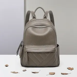 Mochila de Moda AndoBag para Mujer, Bolso de Hombro de Cuero Vacuno Genuino, Mochilas de Viaje de Gran Capacidad, Bolso Casual 8545-1 - Product Image 2