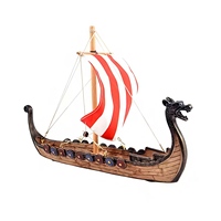 Ornement de bateau viking en résine personnalisé, bateau dragon 3D, modèle de voilier de style nordique peint à la main, décoration d'intérieur en gros, objet de collection