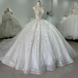 Jancember XS043 Robe de mariée en cristal dos nu sans manches pour filles - Product Image 4