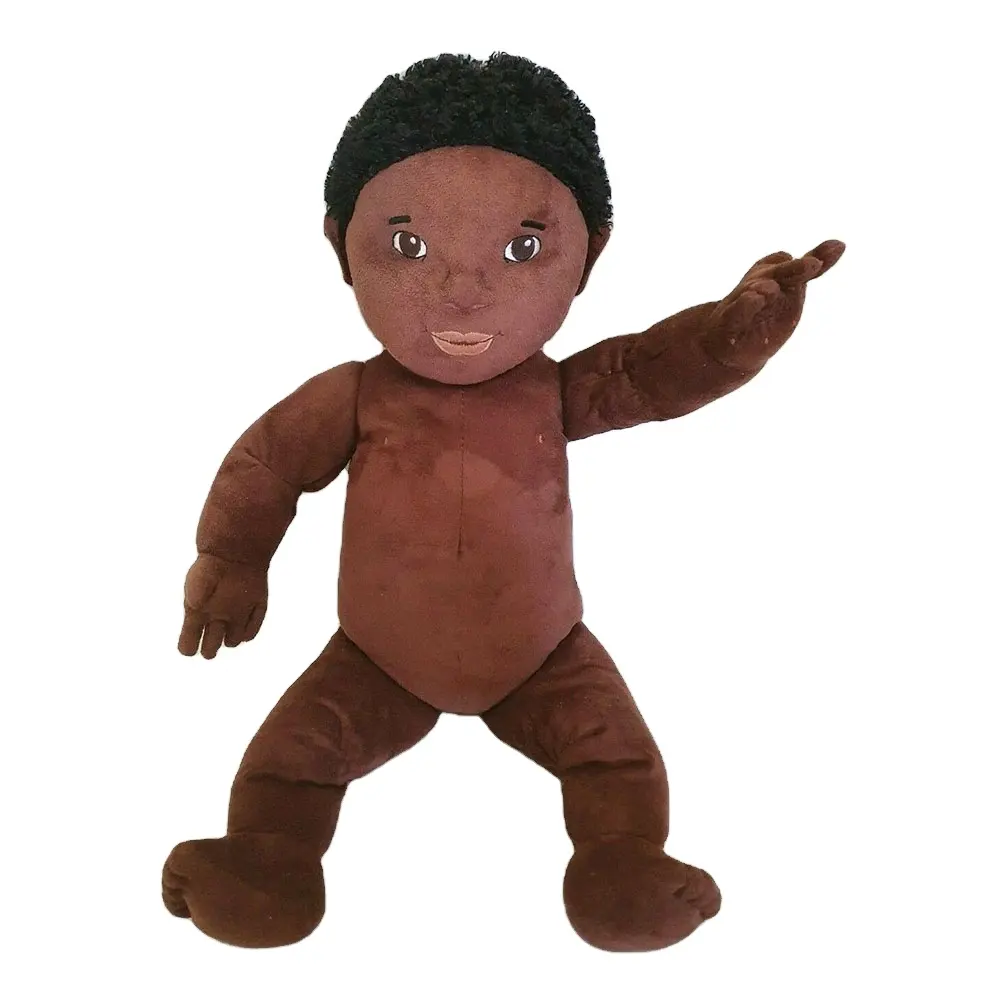 Очаровательная Коллекционная черная Этническая шарнирная плюшевая кукла 1362, мягкая игрушка, заменяющая одежду, античная кукла