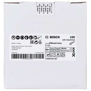 BOSCH-Disque fibre de X-LOCK 2608619185 R780 ''Best for Metal + Inox'' ø 125mm avec trou étoilé-EAN 3165140960298 ABRASIVES - Product Image 2