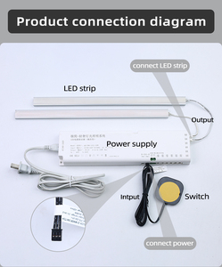 FTS-02A-3Pin DC12V อัจฉริยะ/24V สวิทช์หรี่แสงได้5A แผงควบคุมจากส่วนกลางไม้กระดานไม้สวิตช์มือกวาดสำหรับแถบไฟ LED - Product Image 3