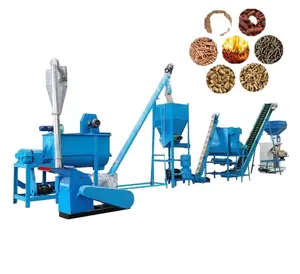 Feed pelletizer mill making line complete poultry livestock cow chicken feed pellet production maker for animal