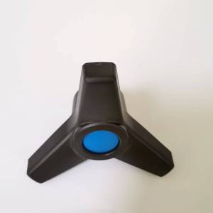 Bouton de commande triangulaire noir à trois lobes en <span class=keywords><strong>plastique</strong></span>, à visser, pour interrupteur, à trois bras, à trou traversant, volant de commande - Product Image 2