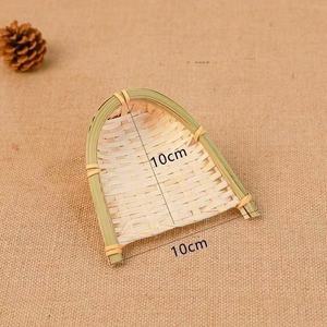 Panier de tri en bambou tressé, petit, miniature, portable, pour décoration, maison, bureau, art mural, accessoire de photographie - Product Image 5