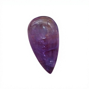 FAIJAN GEMS Cabujones Sueltos en Forma de Pera Lisos de Color Púrpura, Gema de Amatista Natural de Rajasthan, Valoración por Terceros para Joyería - Product Image 1