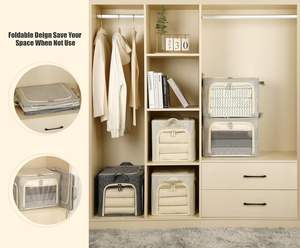 Wholesale Collapsible Waterproof Heavy Duty <b>Storage</b> <b>Boxes</b> 50x40x33 66L Wardrobe Furniture <b>Clothes</b> <b>Storage</b> Bag Containers Bins - Product Image 6