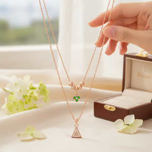 หลายสี่ใบโคลเวอร์925จี้เงินสร้อยคอแฟชั่นและสง่างามในแบบฉบับ - Product Image 3