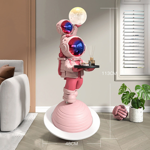 Sculpture d'astronaute créative, cadeau de pendaison de crémaillère, décoration de salon, plateau de rangement d'astronaute, ornement - Product Image 3