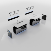 Console de salle de contrôle CCTV modulaire ergonomique multi-places en aluminium moderne de marque Kesino, certifiée CE