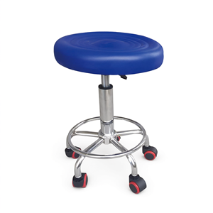 Tabouret de laboratoire réglable en hauteur en cuir PU, ergonomique, à roulettes, pour médecin, hôpital, bureau - Product Image 2