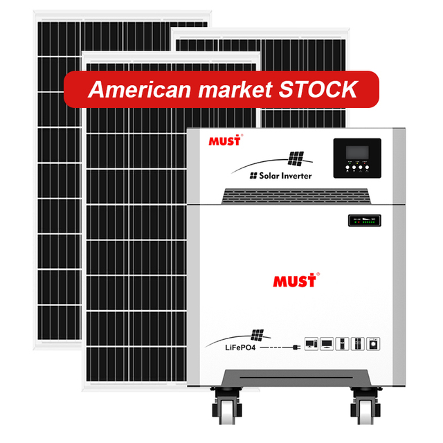 MUST Off Grid 1KW 3KW 8kw 6kw Solar Power Kit 10000w Solar Panel Kit Power Generator 5KW off Grid 10kw Home Solar Energy Systems in Stock