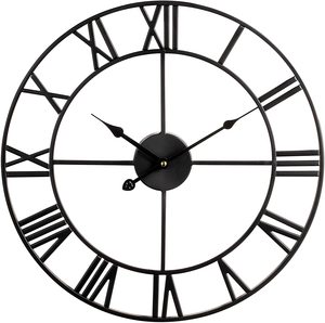 Modern Oversized <strong>Wall</strong> <strong>Clock</strong> Indoor Outdoor Garden Metal Accurate Silent Nordic Roman Numeral Iron <strong>Wall</strong> <strong>Clock</strong> - Product Image 1