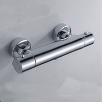 Robinet de Douche Thermostatique Mural Moderne et Simple, Électroplaqué, à Température Constante (Froid/Chaud) pour Salle de Bain