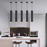 Spot LED COB à montage en surface, noir/blanc, en alliage d'aluminium, pour bureau, restaurant, hôtel, couloir, luminaire suspendu avec cordon