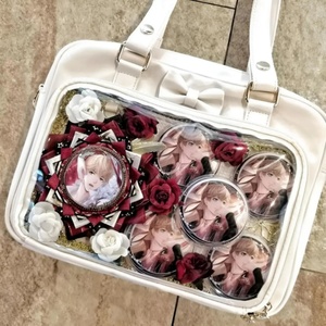 Elegant Style White Gold Embroidery Photo Frame Pin Display Shoulder Fashion Handbag <b>Custom</b> <b>Doll</b> Ita Bag - Product Image 6