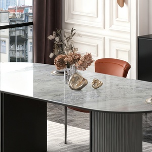 <span class=keywords><strong>Table</strong></span> et chaises de salle à manger ovales en bois massif noir ou bronze brossé, de 63 à 94,5 pouces, pour 8 personnes - Product Image 3