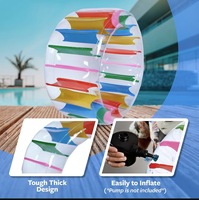 Rouleau aquatique gonflable géant en PVC coloré, jouet de piscine portable et durable pour enfants et adultes, pour l'extérieur et le jardin