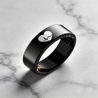 Bague connectée de suivi de santé ECG V5.3 BT, étanche IP68, avec moniteur de fréquence cardiaque, SpO2, température corporelle, tension artérielle et suivi du sommeil, charge magnétique