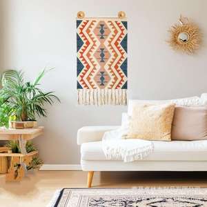 Cross-border wooden wall-mounted blanket <b>clips</b>, carpet display <b>hooks</b>, round tapestry hangers, quilt <b>hooks</b>, blanket <b>clips</b> - Product Image 2