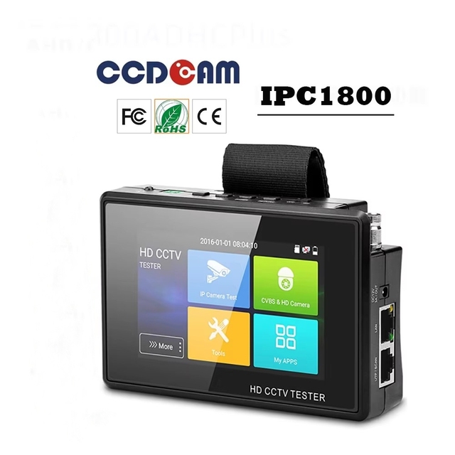 5 in 1 CCTV Tester IPC1800ADH Plus Supports 1080P 3Mp 4Mp 5 Megapixel AHD TVI CVI & CVBS Analog Camera Security Accessories