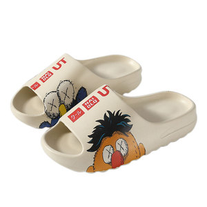 Nouvelles claquettes d'été douillettes pour la maison, vente en gros, pour couple, salle de bain, hommes à semelle épaisse en EVA antidérapantes, femmes motif noix de coco - Product Image 5