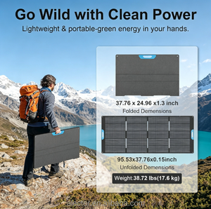 200W/400W Portable Foldable <b>Solar</b> <b>Panel</b> for Power Station, 23.5% High Efficiency <b>Solar</b> Charger with 5-in-1 Adapter <b>Cable</b> - Product Image 4